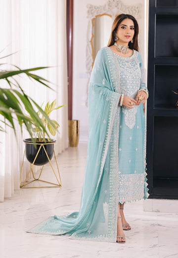 ASIM JOFA - EMBROIDERED CHIFFON