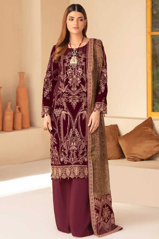 RAMSHA EMBROIDERED VELVET