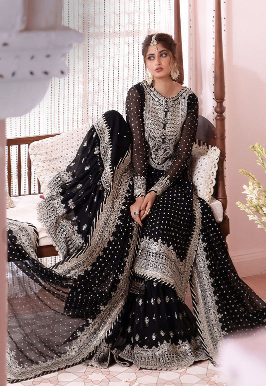 ASIM JOFA - CHIFFON EMBROIDERED FABRIC